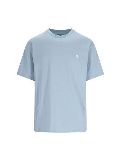 Carhartt S/s Madison Frosted Blue T-shirt In Light Blue