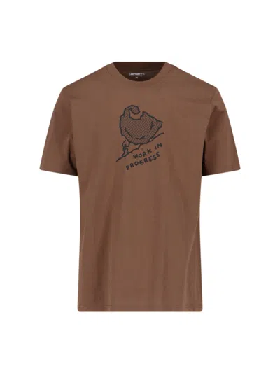 Carhartt 's/s Move On Up' T-shirt In Brown