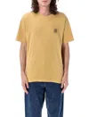 Carhartt Nelson T-shirt Crewneck Loose Fit Short Sleeves In Bourbon