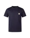 Carhartt Short Sleeve Pocket T Shirt Dark Navy In Blue