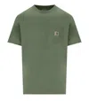 Carhartt S/s Pocket Dollar Green T-shirt In Green