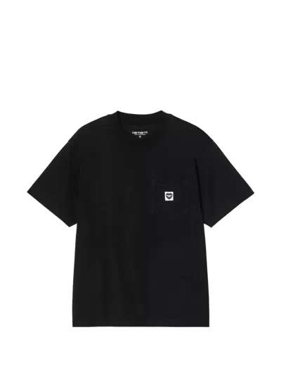 Carhartt S/s Pocket Small Heart T-shirt In Black