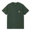 Carhartt Mens Park Nelson Crewneck Cotton-jersey T-shirt Xxl In Nxx Duck Green
