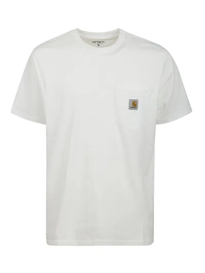 Carhartt Wip Cotton T-shirt With Logo Patch In White