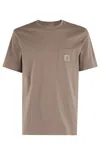 Carhartt Man T-shirt Khaki Size Xl Cotton In Brown