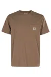 Carhartt Pocket Branch T-shirt In Brown