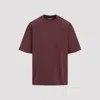 Carhartt Maroon Round Neck Logo T-shirt In Burgundy