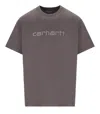 Carhartt S/s Rivet Script T-shirt In Gray