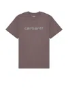 Carhartt S/s Rivet Script T-shirt In Manta