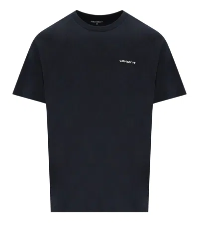 CARHARTT S/S SCRIPT EMBROIDERY DEEP NIGHT T-SHIRT