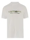 Carhartt Short Sleeve Solar Chrome Script T Shirt White In White
