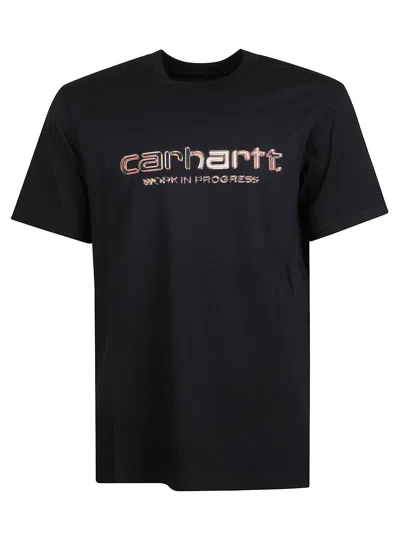 Carhartt Work In Progress Solar Chrome Organic Cotton Graphic T-shirt In Black