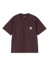 Carhartt Pocket Chest Crew Neck T-shirt In Brown