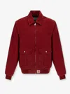 Carhartt Collared Jacket With Ribbed Cuffs And Hem In Red