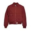 Carhartt Collared Jacket With Ribbed Cuffs And Hem In Red