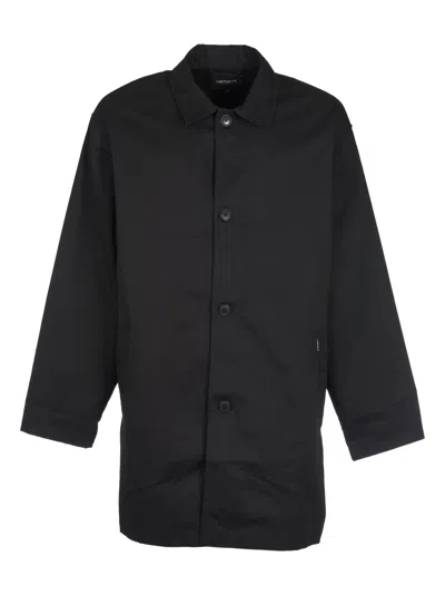 Carhartt Straight Buttoned Jacket In Black