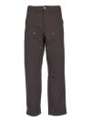Carhartt Double Knee Straight-leg Trousers In Tobacco