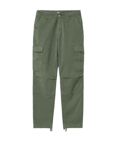 Carhartt Straight-leg Cargo Trousers In Dollar Green Garment Dyed