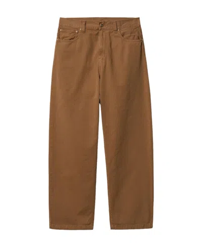 Carhartt Straight-leg Cotton Trousers In Brown