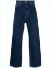 Carhartt Straight-leg Denim Pants With Five-pocket Styling And Indigo Wash In Blue