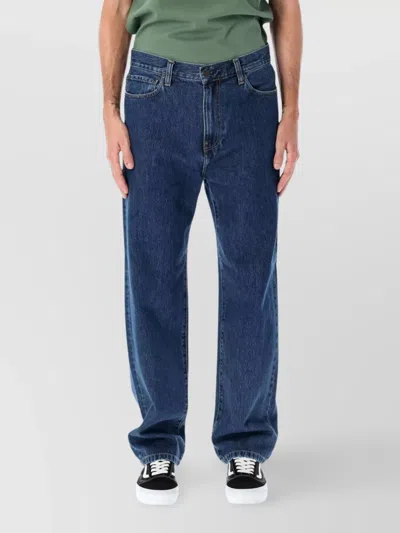 CARHARTT STRAIGHT LEG DENIM TROUSERS WITH BELT LOOPS