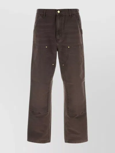 CARHARTT STRAIGHT LEG DOUBLE KNEE COTTON TROUSERS