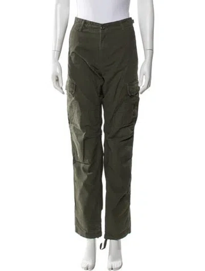 Pre-owned Carhartt Straight Leg Pants In Green