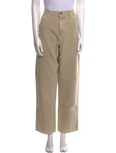 Pre-owned Carhartt Straight Leg Pants In Neutral