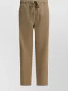Carhartt Straight Leg Trousers Elastic Waistband In Brown