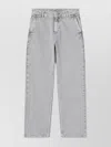 Carhartt Straight Leg Trousers With Side And Back Pockets In Gray