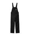 Carhartt Black Denim Overalls With Pocket In Black