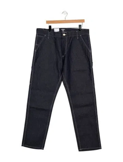 Pre-owned Carhartt Straight-leg Jeans W/ Tags In Blue