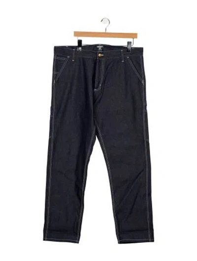 Pre-owned Carhartt Straight-leg Jeans W/ Tags In Blue