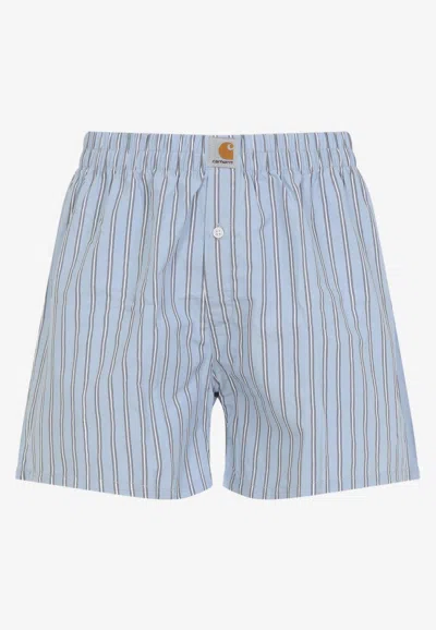 Carhartt Striped Boxer Shorts In Blue