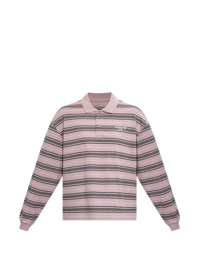 Carhartt Striped Bronson Polo Shirt In Pink