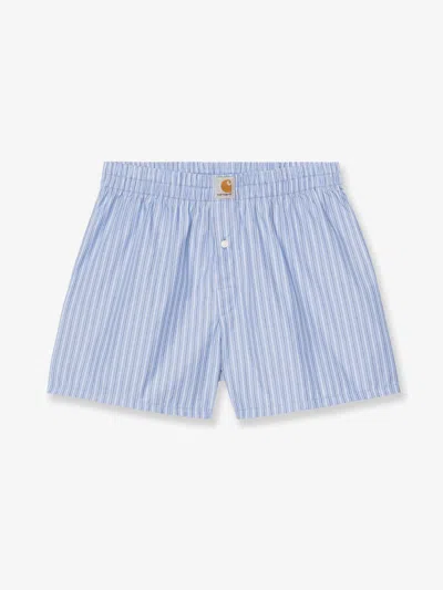 Carhartt Striped Cotton Boxers In Blue