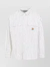 Carhartt Striped Cotton Shirt With Pockets And Collar