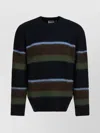 Carhartt Mens Sundling Palisander Merton Striped Knitted Jumper In Black
