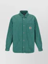 Carhartt Work In Progress Grimsby Stripe Shirt Jacket In Green