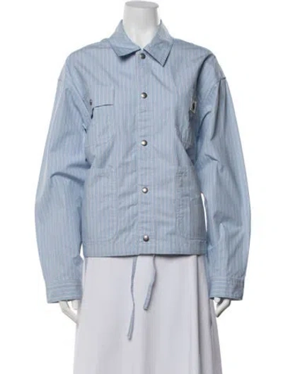 Pre-owned Carhartt Striped Jacket In Blue