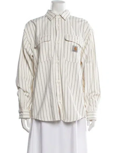 Pre-owned Carhartt Striped Jacket In Neutral