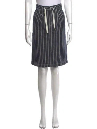 Pre-owned Carhartt Striped Mini Skirt In Blue