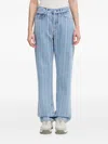 Carhartt Striped-pattern Jeans In Blue