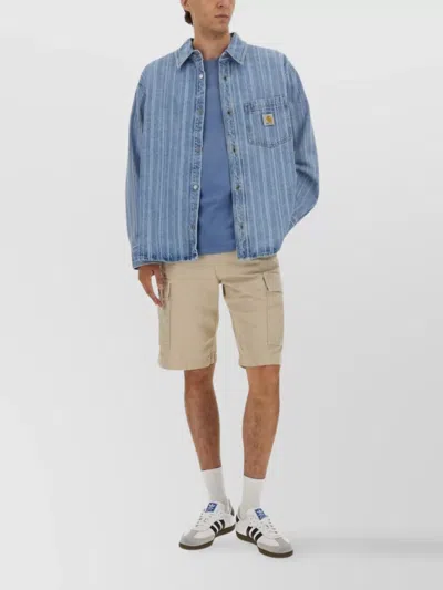 CARHARTT STRIPED PATTERN LONG SLEEVES CHEST POCKET