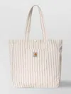 Carhartt Striped Pattern Tote Bags With Dual Handles And Front Pocket