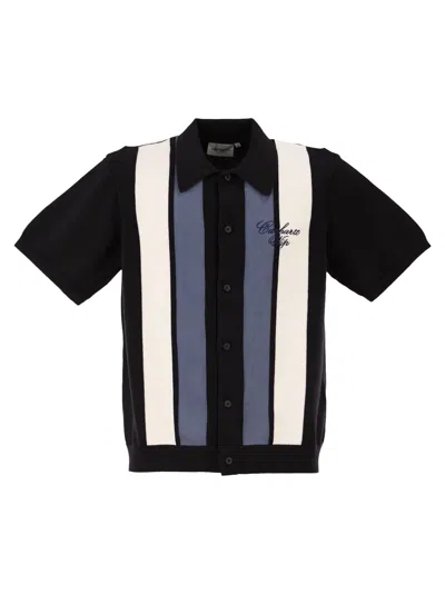 Carhartt Wip Striped Shirt With Short Sleeves In Animal Print