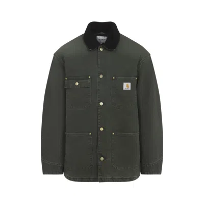 CARHARTT STRUCTURED ORGANIC COTTON COAT WITH CONTRASTING COLLAR
