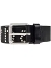 Carhartt Studded Leather Belt In 黑色