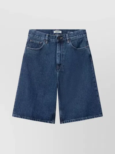 Carhartt Stylish Shorts With Belt Loops And Pockets In Blue