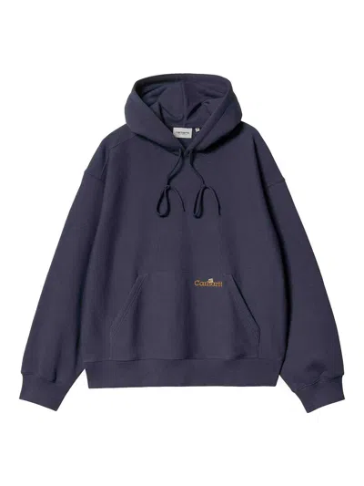 Carhartt Hooded Label Script Sweat In Black